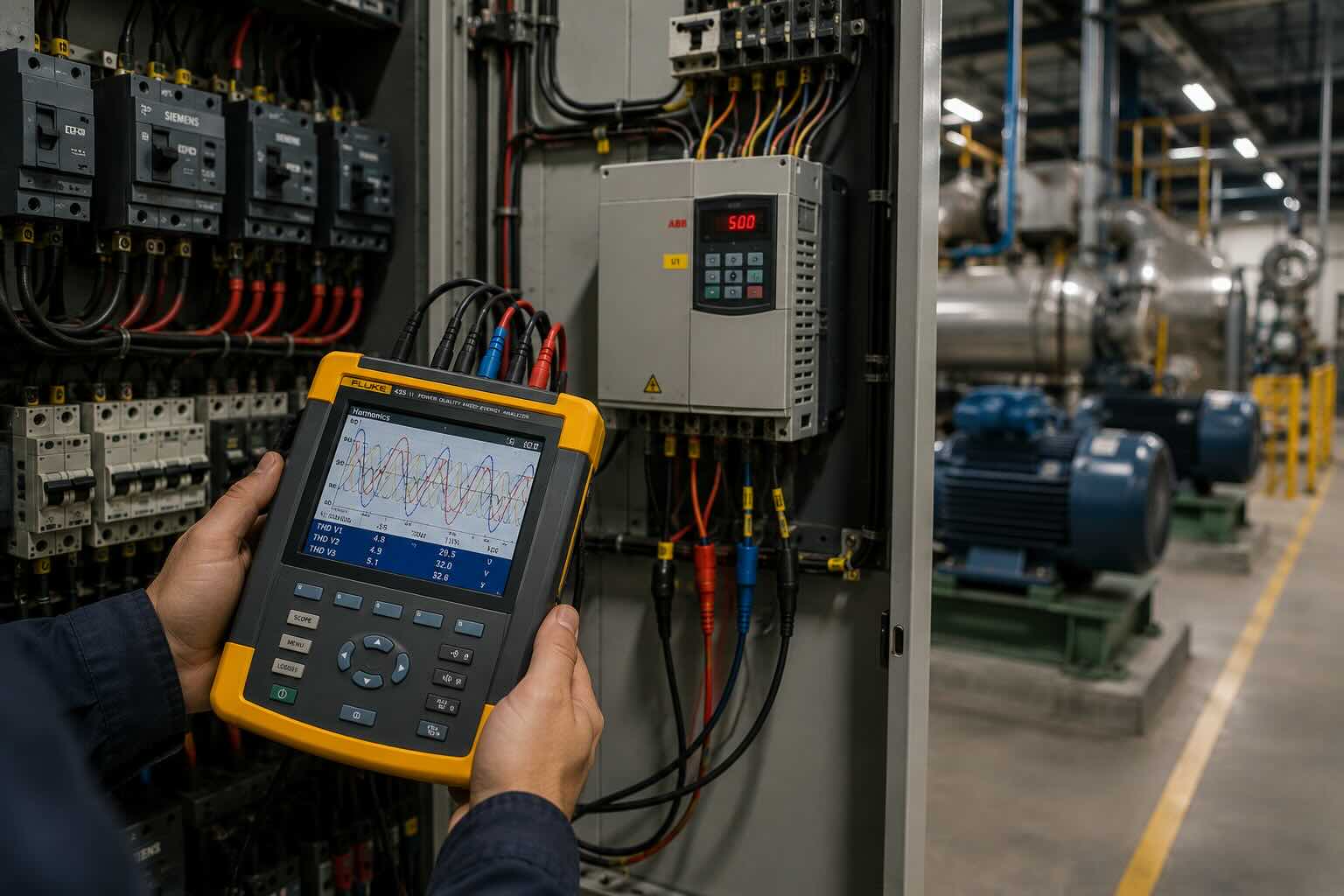 Análisis de distorsión armónica en instalación eléctrica