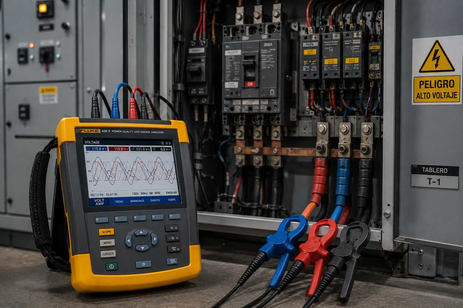 Variaciones de voltaje en instalación eléctrica industrial