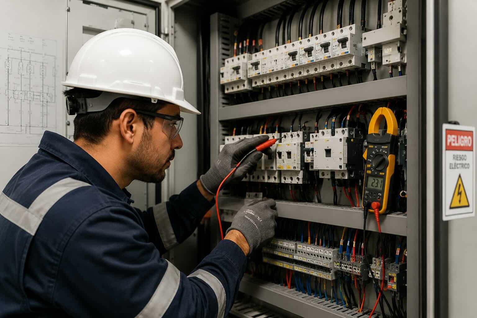 Mantenimiento eléctrico industrial en instalación crítica