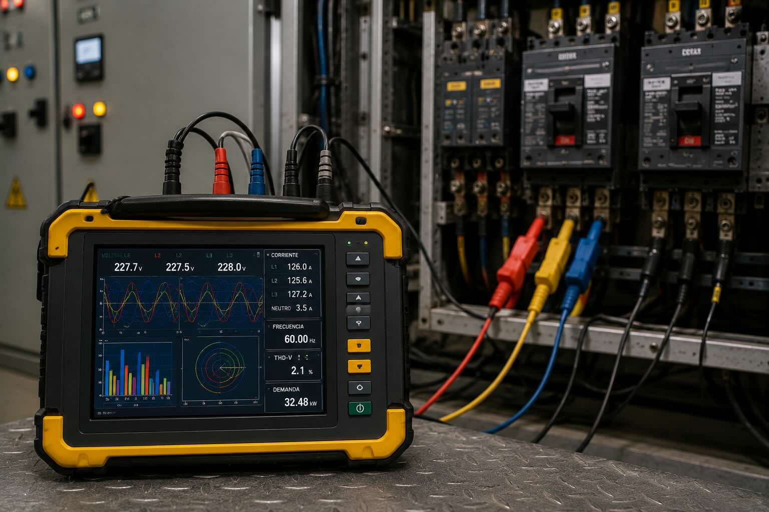 Estudio de calidad de energía industrial