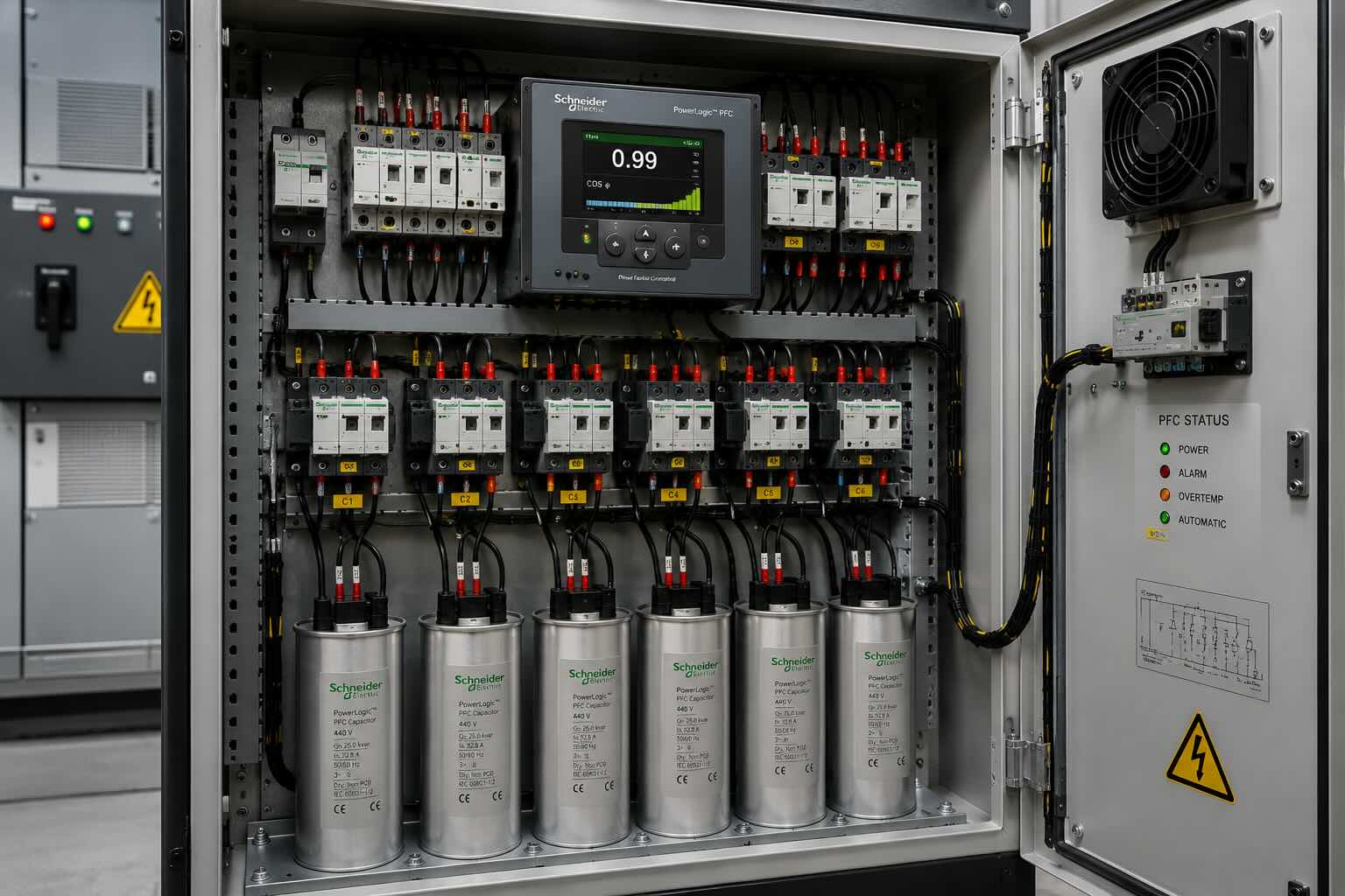 Corrección de factor de potencia con banco de capacitores