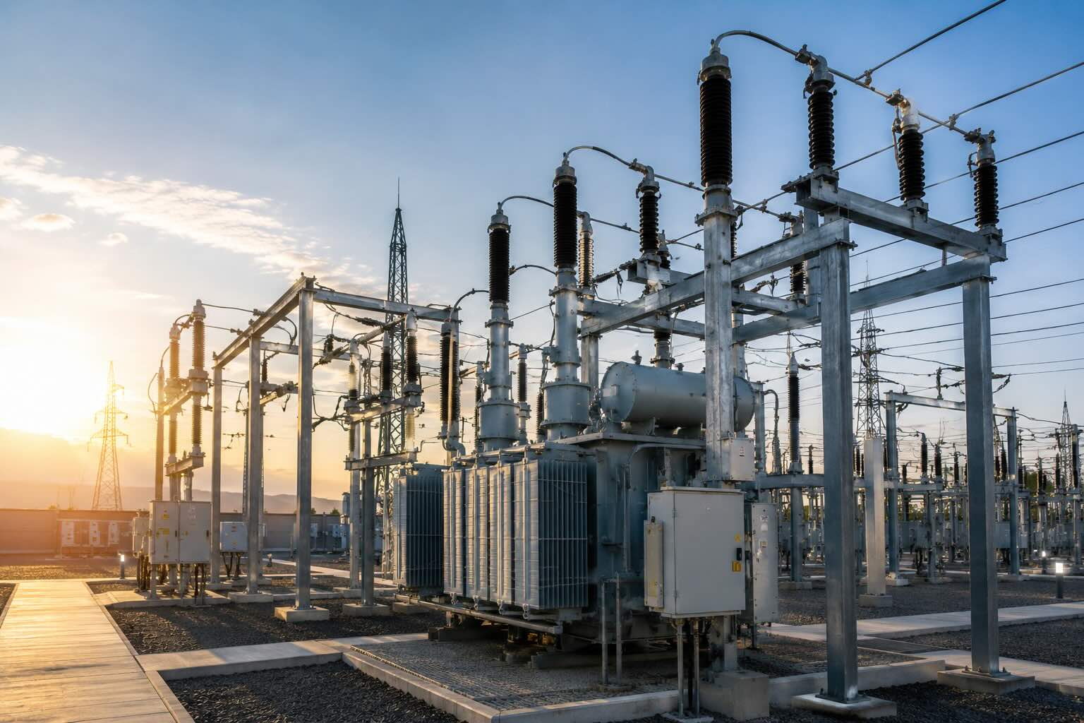 Subestación eléctrica industrial